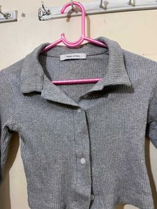 Cute Grey Crop Top