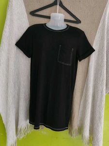 FOREVER 21 Black Pocket Top