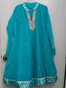 Teal Ethnic Gown