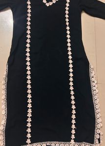 Black embroidered Kurta