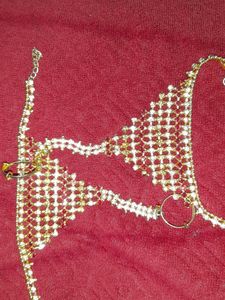 INDIAN WEDDING New Bridal Pair Hath Panja Rhinestone Gold