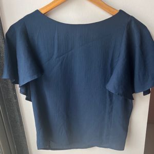 Blue Top With Bella Sleeves