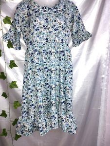 Cute Blue Floral Gown