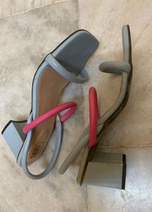block pastel blue heels