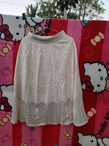 Elegant White knitted  Skirt