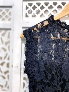 Vintage Charm Laced Blouse A