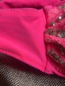Pink Sequin Bikini Top