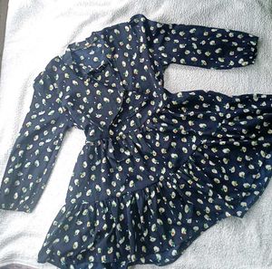 Daisy Print A-line Dress