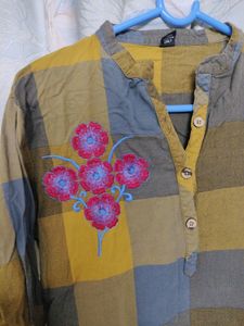 Embroidered Pure Cotton Kurta