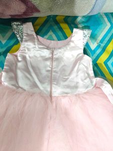 Beautiful High Low Pattern Frock For 2-4 Year Old