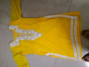 Yellow Beautiful Kurti
