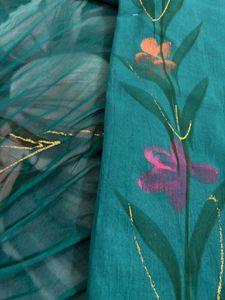 Hand Paint Unstiched  Suit