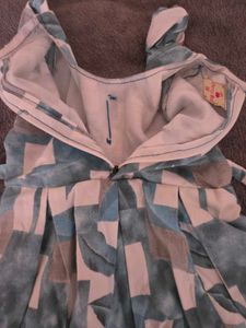 Blue White Frock Bany Girl 3-6M