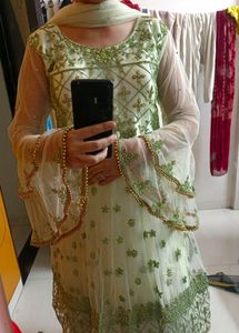 Net Long Two Piece Gown