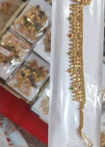 Gold Plated Nath(Nose-ring+ Chain)