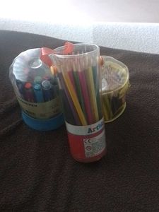Variety of Colourpencil &amp; Pen