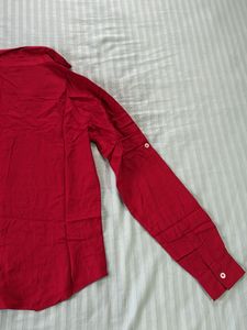 Red Button-Up Top