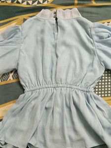 Elegant Light Blue Blouse