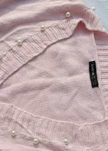 Shein Pearl Embellished Cardigan