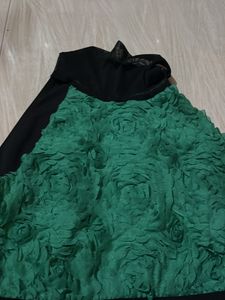 Green halter Neck Dress branded