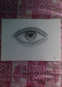 2 Eyes Drawing With Pencil