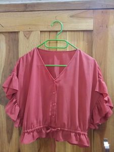 Ruffle Sleeve Top