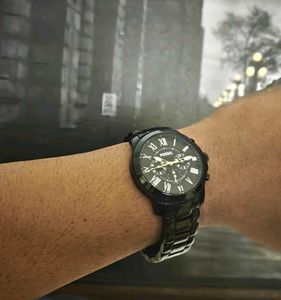 7AA Fossil Black Chronograph