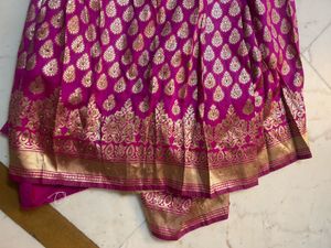 Pink &amp; Gold ready to wear saree