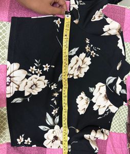 Floral Crop Top And Skirt Combo
