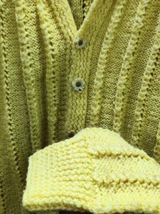 vintage yellow stripped sweater full sleeves
