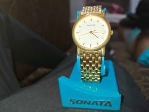 Sonata Gold Watch