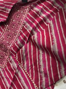 Pink Striped Kurti - Size XXL