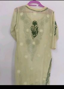 COMBO 3  CHIKAN KARI KURTA N 1 Full Set