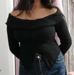 Black Off-the-Shoulder Top