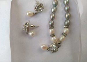 Real Pearl Necklace With Earrings For Any Occasion