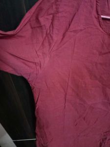 Rusr Dress with Blue Patterned Vest