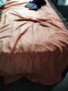 Party wear Poly Slik saree with embellishments