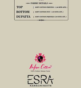 New Catalog: ESRA KARACHI SUITS *