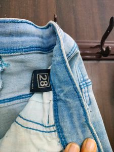 Ribbed Blue Jeans
