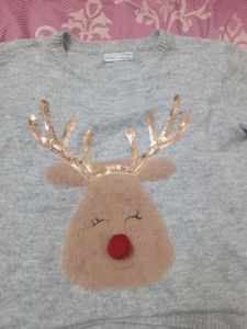Women Cute Reindeer Christmas Warm Sweater