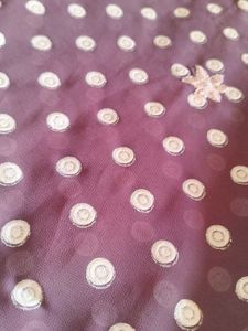 Brown Polka Dot Saree
