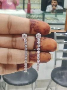 925 Sterling Silver Elegant Drop Earrings With Hal
