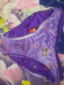 Purple Heart Print Panties