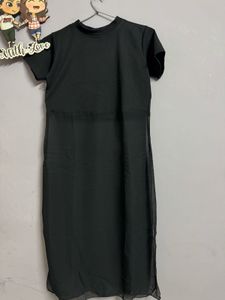 Black Kurta - Sheer Detail