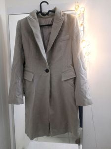 Beige Women Long Coat