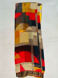 Colorful Block Print Saree