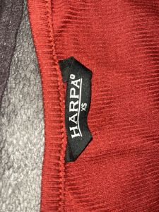 Maroon Fitted Solid Long Sleeve Top