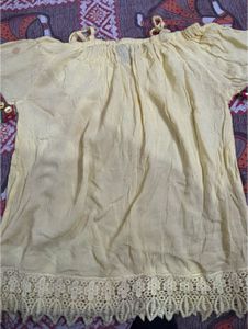 Yellow Embroidered Top