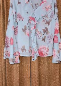 Front Flaired Floral Top