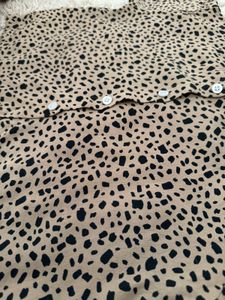 Vero Moda Tan And Black Print Shirt